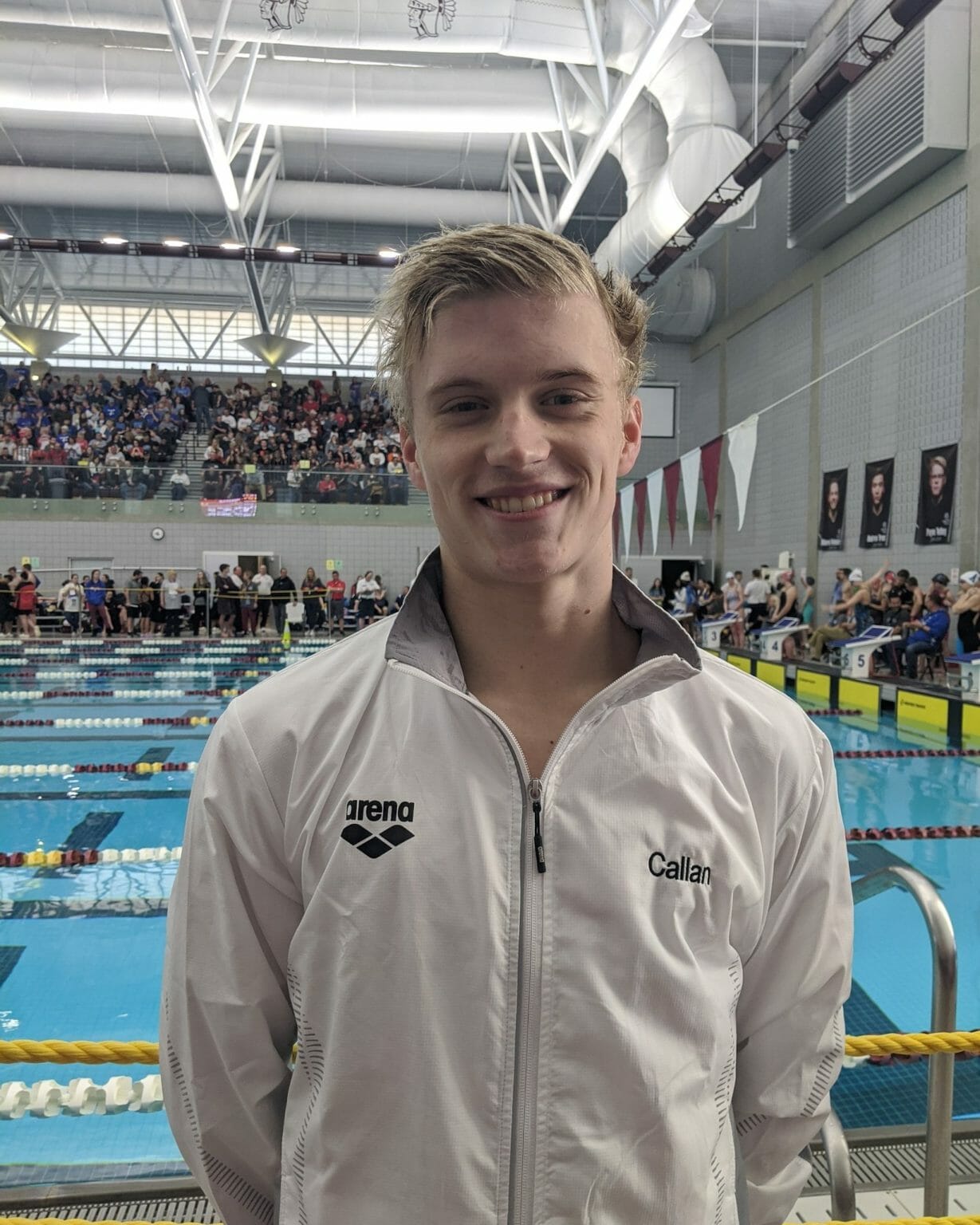 Callan Caps Off Stellar Swim Career with State Records, Team Title