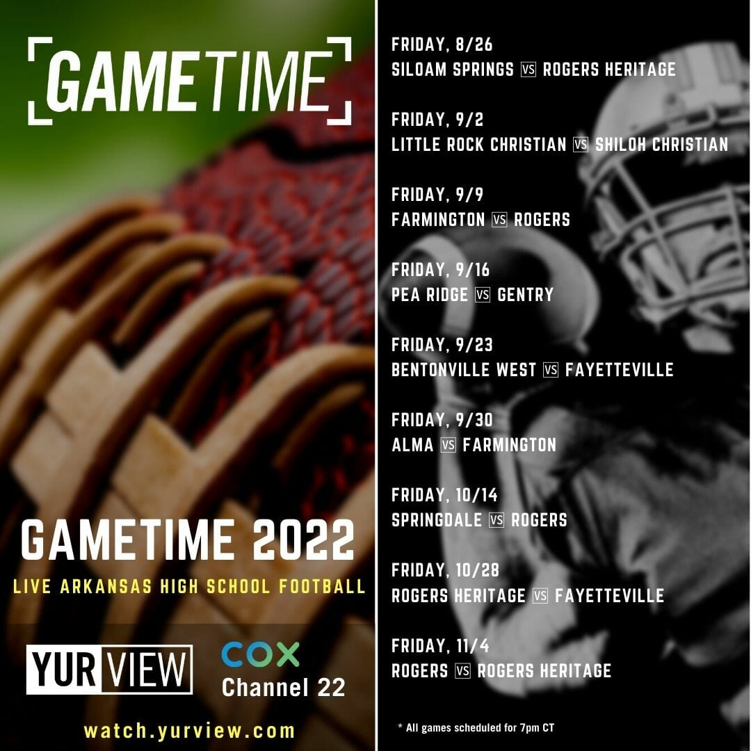 2022 GameTime High School Football Schedule on YurView