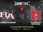 Riverside Academy Rebels vs St. Martin's Episcopal Saints Free Stream Louisiana high School Football